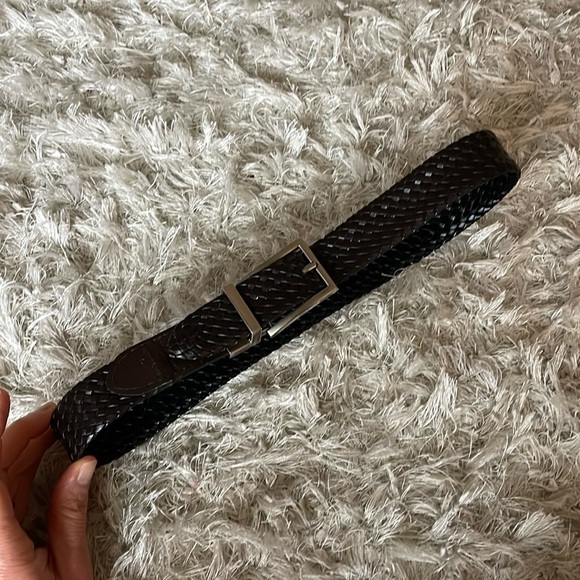 Boys Brown Leather Braided Belt - Size Small 22-24 - Picture 1 of 2